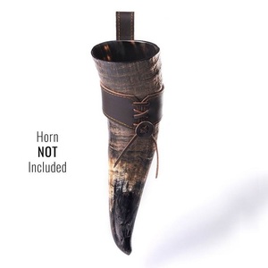 Ecológico 12-14 pulgadas tamaño náutico pulido artesanía Natural marrón negro Animal estilo beber cuerno cuero artesanías naturales - Product Image 2
