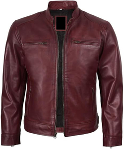 Chaqueta Safari de Cuero Vacuno con Cuatro Bolsillos Personalizada para Hombre, Impermeable, Calefactable, de Invierno, Colores Sólidos, 100% Cuero Genuino - Product Image 4