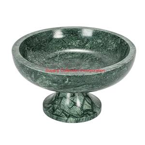 Cuenco para servir de mármol verde Natural hecho a mano, cuenco decorativo de piedra multiusos para frutas y aperitivos para decoración de mesa de comedor y hogar - Product Image 5
