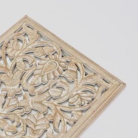 Miroir mural rectangulaire en bois sculpté à la main avec motif floral Mandala, créations anciennes, respectueux de l'environnement, personnalisable, 24x71 pouces, luxe moderne