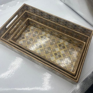 Bandeja Decorativa de Madera con Tema Budista, Estilo Auténtico de Lujo, Ecológica, Hecha en India para Decoración del Hogar - Product Image 3