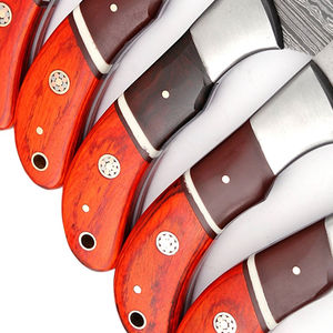 Juego de cuchillos de Chef de Damasco multiusos ecológicos de alta calidad, mango de madera hecho a mano, cuchillos de cocina de Color sólido - Product Image 5