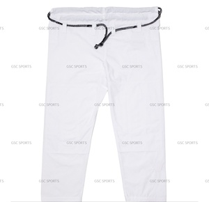 Uniforme de Karate de algodón blanco personalizable de Jiu Jitsu y MMA Gi brasileño con logotipos y parches personalizados, compra a granel de Pakistán - Product Image 6