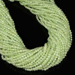 Cuentas redondas microfacetadas de Prehnita natural para la fabricación de joyas, cuentas sueltas de piedras preciosas de Prehnita de 2mm, 3mm y 4mm a precio al por mayor - Product Image 4