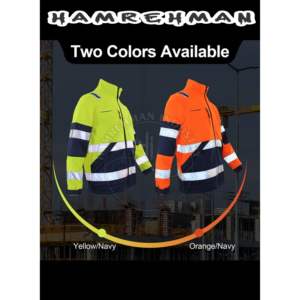 เสื้อแจ็คเก็ตกันน้ำสะท้อนแสงสำหรับผู้ชาย, มีกระเป๋าสะท้อนแสงปรับได้ปรับแต่งโลโก้ได้ - Product Image 6