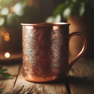 Top Amazo 550ml Copper Cocktail <b>Cups</b> - 18.5oz Stainless Steel Hammered Beer and Moscow Mule Mugs - Product Image 4