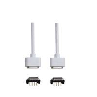 Connecteur magnétique Pogo 4 broches blanc en gros, mâle et femelle, pour câble USB, ordinateur portable, tablette, chargeur de batterie
