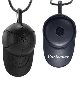 Urna de cremación de acero inoxidable negro, joyería, cenizas, gorra de béisbol, collar de urna para cenizas de seres queridos, regalo para mujeres y hombres, tamaño personalizado - Product Image 6