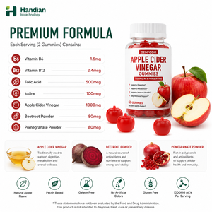 Gomitas de Vinagre de Sidra de Manzana, Fabricante OEM, Marca Privada, Gomitas de ACV con <span class=keywords><strong>Vitamina</strong></span> B6, Fábrica de Suplementos Personalizados - Product Image 3