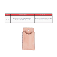 Estuche Porta Clavos de Cuero Curtido Vegetal Duradero, Personalizable OEM, con Revestimiento Remachado, Resistente al Agua, con Cierre, Capacidad para 200 Clavos