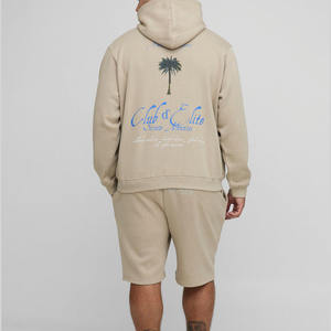 Nuevo diseño 100% algodón en blanco sudaderas con capucha de gran tamaño para hombres peso pesado gota hombro francés Terry sudaderas con capucha de alta calidad - Product Image 4