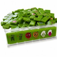 Tuiles de mahjong en acrylique pliables durables, couleur personnalisée, logo personnalisé, luxe moderne, 4 joueurs, résistantes à l'eau, écologiques, portables