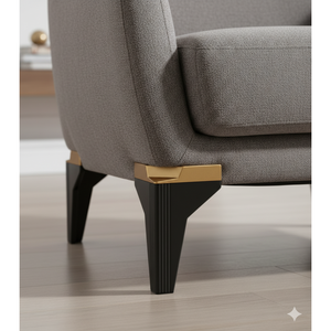 Pieds de meubles en plastique noir robustes de 17 cm en forme de L pour salon, canapé moderne, armoire, unité TV, pieds de support - Product Image 2