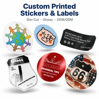 Stiker Bulat Kustom Cetak Label Die Cut Logo Berwarna Penuh Desain Apa Saja Ukuran Apa Saja