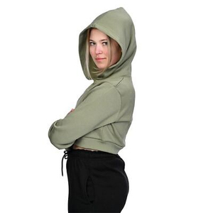 2025 en línea superventas mujeres Crop Top sudaderas con capucha fabricante de Pakistán mujeres Crop Top sudaderas con capucha transpirable con OEM mejor calidad - Product Image 4