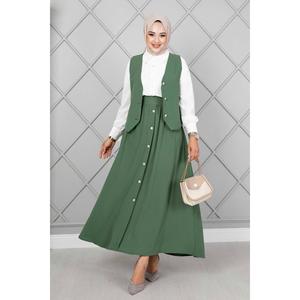 Hijab à jupe 3 pièces émeraude - Product Image 1