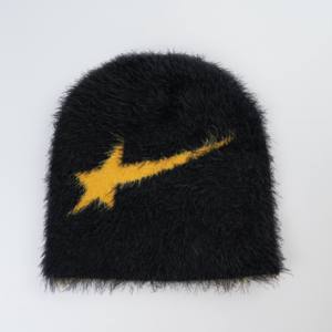 Bonnets d'hiver tricotés sur mesure, unisexes, chauds, en laine, vente en gros, logo personnalisé, bonnets en mohair - Product Image 1