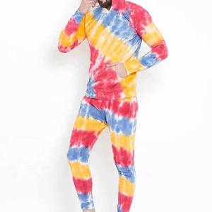 Venta al por mayor 100% algodón Tie Dye chándal para hombres al por mayor de alta calidad de moda personalizada ropa de calle hombres Tie Dye chándal - Product Image 5