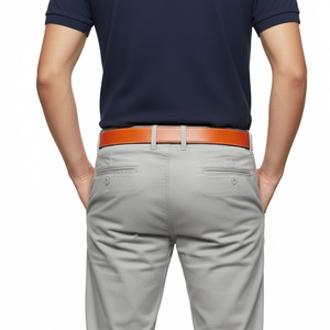 เข็มขัดหนังวัวแท้แบบถักสำหรับผู้ชายเข็มขัดหนังวัวแท้งานทำมือออกแบบโลโก้ได้ตามต้องการแฟชั่นลำลองทนทานระบายอากาศน้ำหนักเบา - Product Image 2