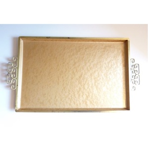 Plateau européen décoration de la maison ornement forme rectangulaire pour fruits Dessert collations et service alimentaire fait à la main avec utilisation de conception de marteau - Product Image 4