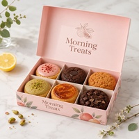 Boîte en carton kraft personnalisable avec gaufrage, doublure en éponge et fermeture magnétique pour emballage de pâtisseries et de boulangerie - Vente en gros de donuts