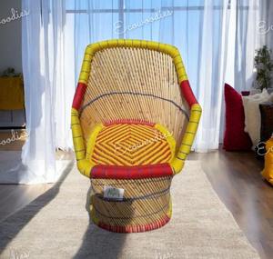 เก้าอี้ส่าหรีสไตล์หรูหราทันสมัยเป็นมิตรต่อสิ่งแวดล้อมทำจากไม้ไผ่สำหรับสวนห้องนอนห้องนั่งเล่นสวน - Product Image 3