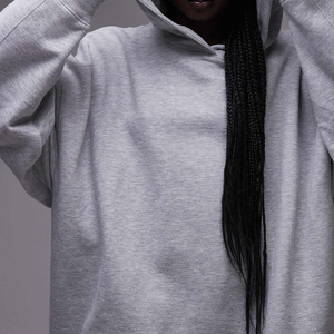 Sudadera con Capucha de Algodón Suave para Mujer, con Logotipo Personalizado, Estilo Urbano, Bordada, de Forro Polar, Holgada - Product Image 5