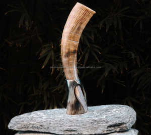 Handcrafted Natural OX Horn Drinking Viking Style Beer Cup with <b>Stand</b> Custom Logo & Wholesale OEM Available - Product Image 2