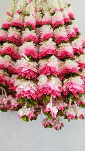 พวงมาลัยผ้าดอกไม้ประดิษฐ์หลากสีสันตกแต่งแบบอินเดียสำหรับงานแต่งงานงานปาร์ตี้ขึ้นบ้านใหม่ของขวัญพวงมาลัยผ้าสำหรับตกแต่ง - Product Image 4