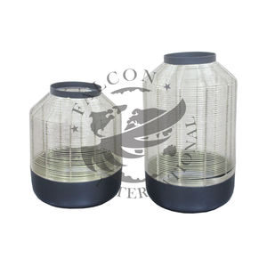 เชิงเทียนเฮอร์ริเคนสำหรับตกแต่งบ้านเทศกาลคริสต์มาสที่หรูหราที่วางเทียนโลหะปรับแต่งได้ที่วางหน้าจอผ้าไหมแบบดิจิตอล - Product Image 4