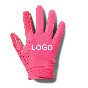 Venta al por mayor cómodos guantes de fútbol de piel de oveja de estilo americano con diseño antideslizante logotipo personalizado OEM Palma conveniencia para deportes - Product Image 3
