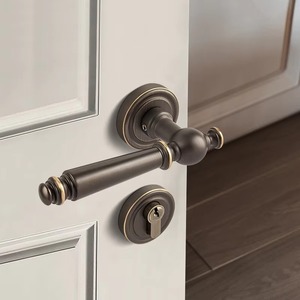 Poignée design noire de luxe pour portes, look élégant et élégant, idéale pour l'entrée principale, l'intérieur et les portes en bois de l'Inde - Product Image 2