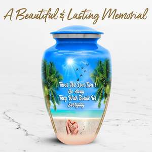 Urna de playa azul para adultos, grande para cenizas humanas, hombre y mujer adultos con bolsa, urnas azules para adultos, Honra a tu ser querido - Product Image 4