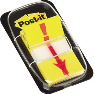 Bandelettes adhésives jaunes Post-it, 50 feuilles, 43,2 x 25,4 mm, symbole d'index avec point d'interrogation pour usage bureautique - Product Image 1