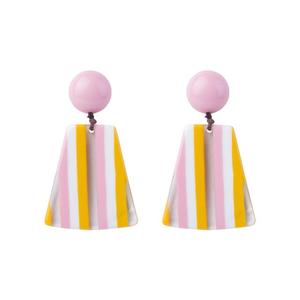 Customized Earrings Hot Design Wholesale Acetate Geometry Stripe Acrylic Stud Earrings <b>Jewelry</b> for Women - Product Image 5