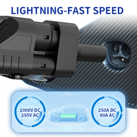 Prise professionnelle DC AC CCS2 NACS pour Cybertruck, charge rapide 250A, solution EVSE ignifuge UL94V0, OEM ODM