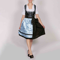 Nouvelle tenue bavaroise Dirndl Fest Oktoberfest allemande-américaine, robe midi en tissu naturel écologique, impression numérique, streetwear
