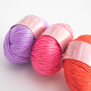 Fuzzy (50g) 50% Coton 50% Fil à tricoter teint en acrylique Anneau filé S-twist Fabriqué en Corée du Sud Léger - Product Image 5