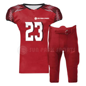 Ropa juvenil Camiseta de fútbol Uniforme Ropa deportiva sarga Uniforme de fútbol americano Adultos Último diseño Uniformes de fútbol americano - Product Image 1