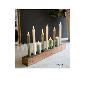 Candelabros de madera reciclada de nueve formas cónicas, portavelas de estilo único para el hogar, Hotel, artículo de decoración para fiesta de boda - Product Image 1