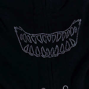 Low MOQ Full Sleeve Comfortable Cotton <b>Rhinestone</b> <b>Hoodie</b> New Fashion High Street Winter <b>Rhinestone</b> Hoodies - Product Image 4