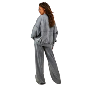 Conjunto Deportivo de Dos Piezas para Mujer, con Logotipo Personalizado al por Mayor, Traje de Entrenamiento, Pantalones y Chaqueta Deportiva, Chándal para Correr - Product Image 2