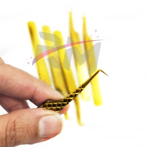 RMI nouveau produit tendance meilleure qualité or Plasma extension de cils pince à épiler 90 degrés pointe en acier inoxydable - Product Image 6