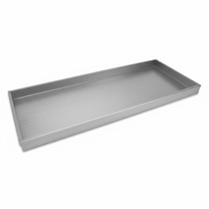 Tapis d'entrée classique en caoutchouc, facile à nettoyer, pour l'intérieur et l'extérieur, tapis pour chaussures et boue avec motif de points bleus et bordure brune - Product Image 5