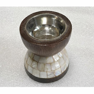 Brûleur d'encens Bakhoor artisanal en bois d'acacia arabe, respectueux de l'environnement, avec design personnalisé pour usage religieux - Product Image 4