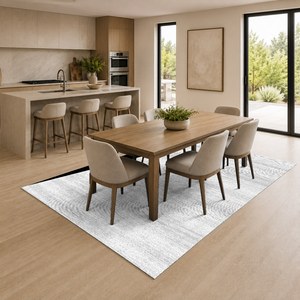 Tapis RUGS DEPOT LXDP-0015 en gros, couleur crème ivoire, style traditionnel anatolien, imprimé numériquement, lavable en machine, en chenille, antidérapant - Product Image 4