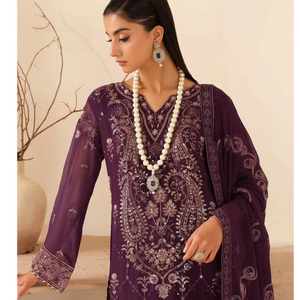 Trajes Shalwar Kameez de marca para mujer, superventas, Material de gasa de alta calidad, bordado exquisito para fiestas, indio pakistaní - Product Image 1