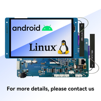 Écran tactile lcd programmable intégré de 7 pouces + écran tactile + carte mère + logiciel avec CPU/pilote, prise en charge du port RS232/RS485/TTL