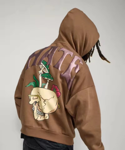 Logo personnalisé 100% coton polaire doux pull à capuche pour hommes sweat-shirt Streetwear à impression bouffante personnalisé chaud solide à capuche OEM pour hommes - Product Image 4