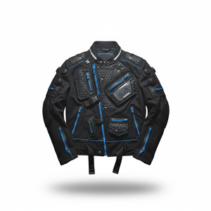 เสื้อแจ็คเก็ตเทคแวร์เนื้อผ้าหนาแน่นพิเศษ แจ็คเก็ตนักขี่มอเตอร์ไซค์สไตล์ล้ำยุค แจ็คเก็ตประสิทธิภาพทางเทคนิค - Product Image 4